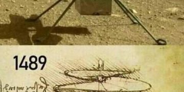 لیونارڈو ڈاونچی اور مریخی ہیلی کاپٹر