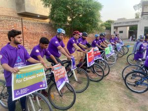 Lahore Mein Maholiyati Insaf K Liye Bicycle March3