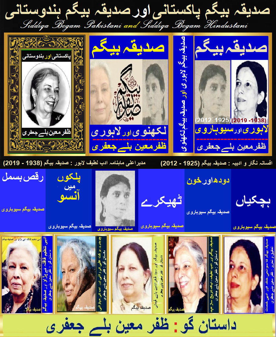 صدیقہ بیگم پاکستانی اور صدیقہ بیگم ہندوستانی